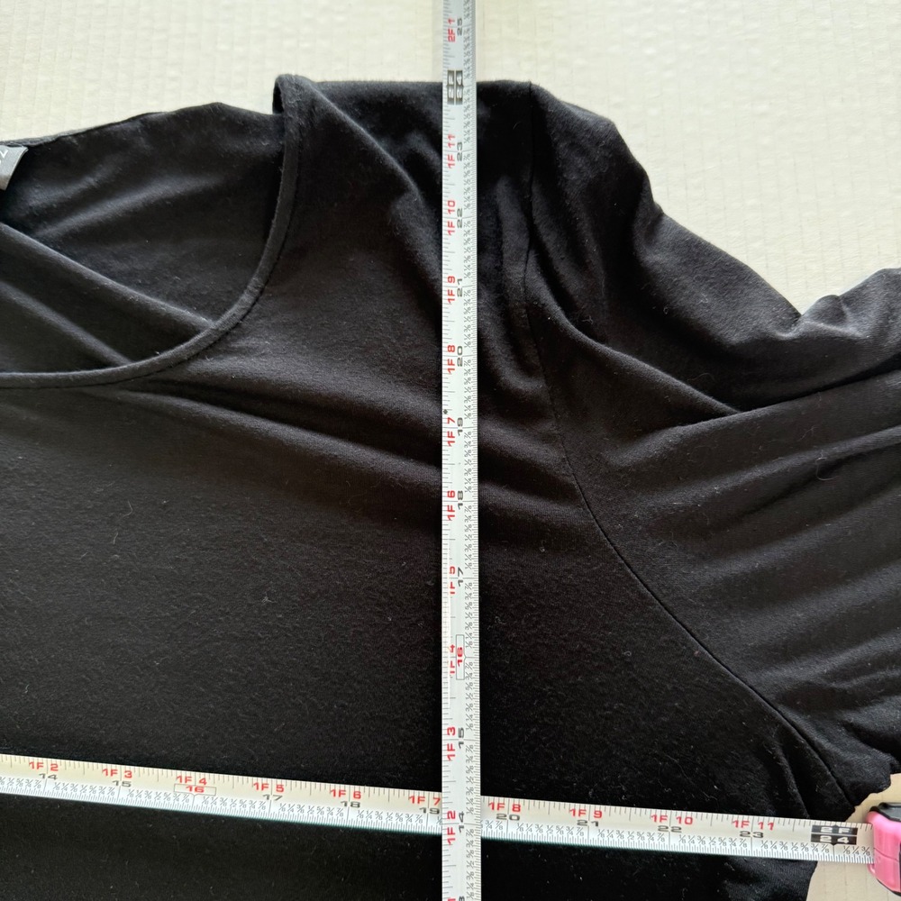 Eileen Fisher Black Rayon Lycra Scoop Neck‎ Long Sleeve Base Layer Top 1X - Picture 8 of 8
